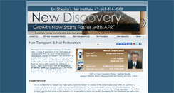 Desktop Screenshot of drshapiroshairinstitute.com