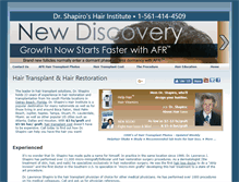 Tablet Screenshot of drshapiroshairinstitute.com